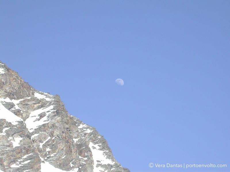 Moon by the Alps
