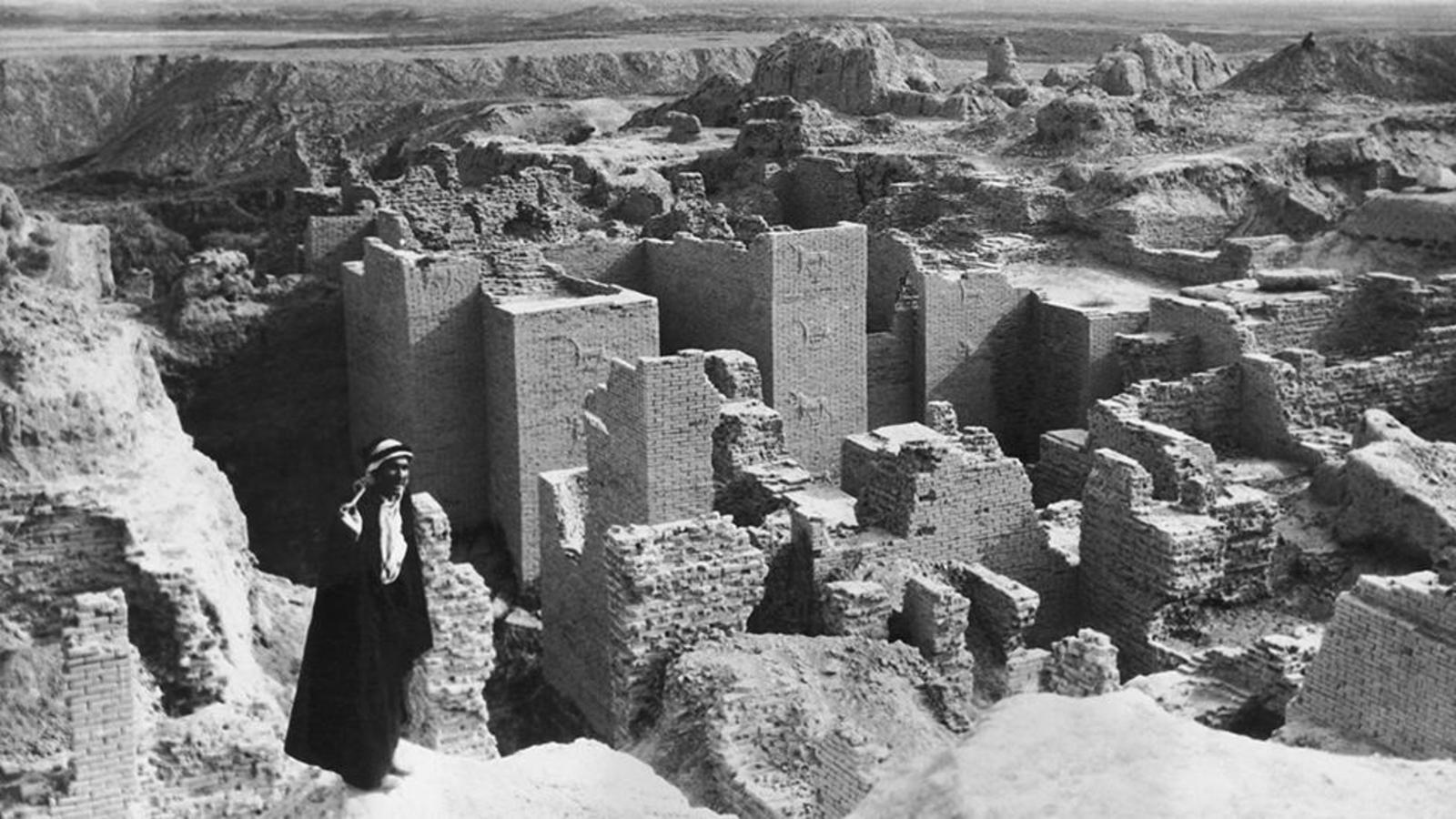 Photo by Underwood Archives/REX (4403774a) Babylon, Iraq: April 25, 1932 Ruins of the biblical city of Babylon. In the center, bearing animal figures, are the Tower Gates of Ishtar